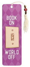 Load image into Gallery viewer, Book On, World Off Beaded Bookmark