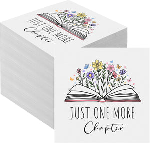 Just One More Chapter Book Club Vintage Beverage Napkins (50)