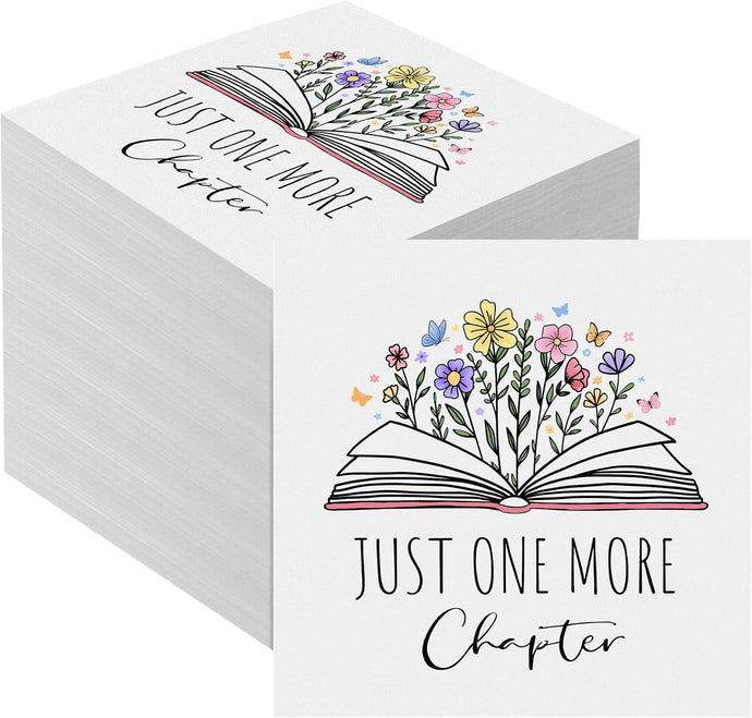 Just One More Chapter Book Club Vintage Beverage Napkins (50)