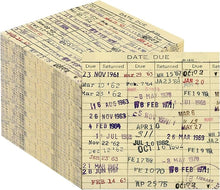 Load image into Gallery viewer, 50 Pcs Large Book Club Napkins Vintage Library Due Date Card
