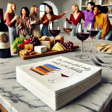 Load image into Gallery viewer, Book Club Cocktail Napkins, 50 Pack, &#39;Our Book Club Only Reads Wine Labels
