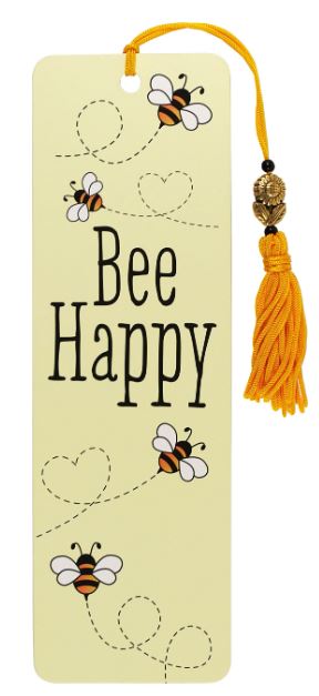 Bee Happy Beaded Bookmark