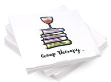 Load image into Gallery viewer, &quot;Group Therapy&quot; Cocktail 3-Ply Paper Party Napkins for Book Club 30 Pk,
