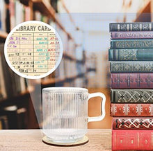 Load image into Gallery viewer, 4 Pieces Small Vintage Wood Library Due Date Card Coaster
