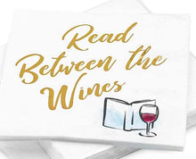Load image into Gallery viewer, &quot;Read Between The Wines&quot; Cocktail Napkins 30 PK
