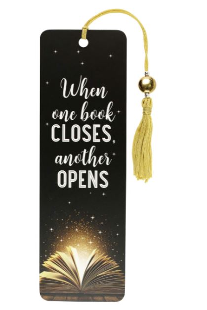 When One Book Closes Beaded Bookmark