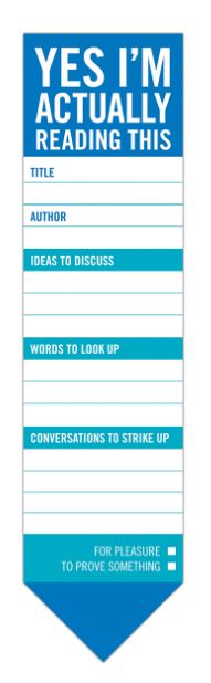 Yes, Im Actually Reading This Bookmark Pad